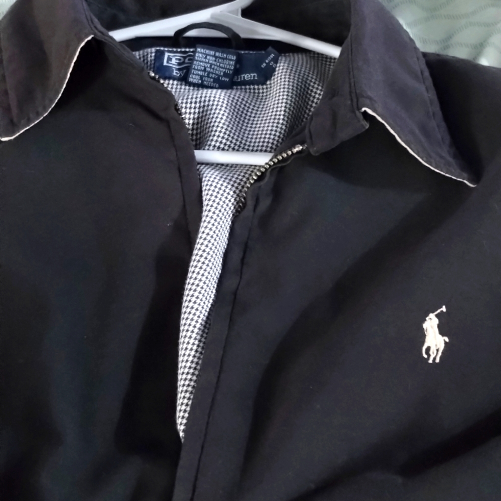 Y2K EUC Polo by Ralph Lauren Rare Plaid Lined Zip Up Jacket with Pockets💗